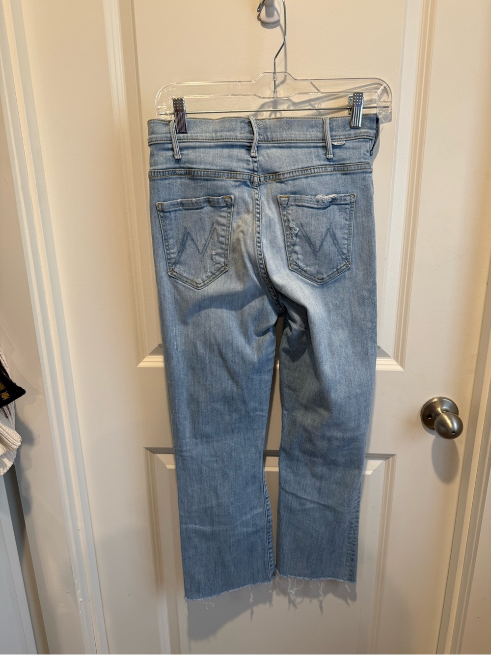 MOTHER The Hustler Ankle Fray Jeans – Written In The Sky Wash – Size 27 - Picture 3 of 6